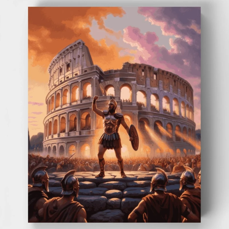 Roman Gladiator - Paint by Numbers Kit