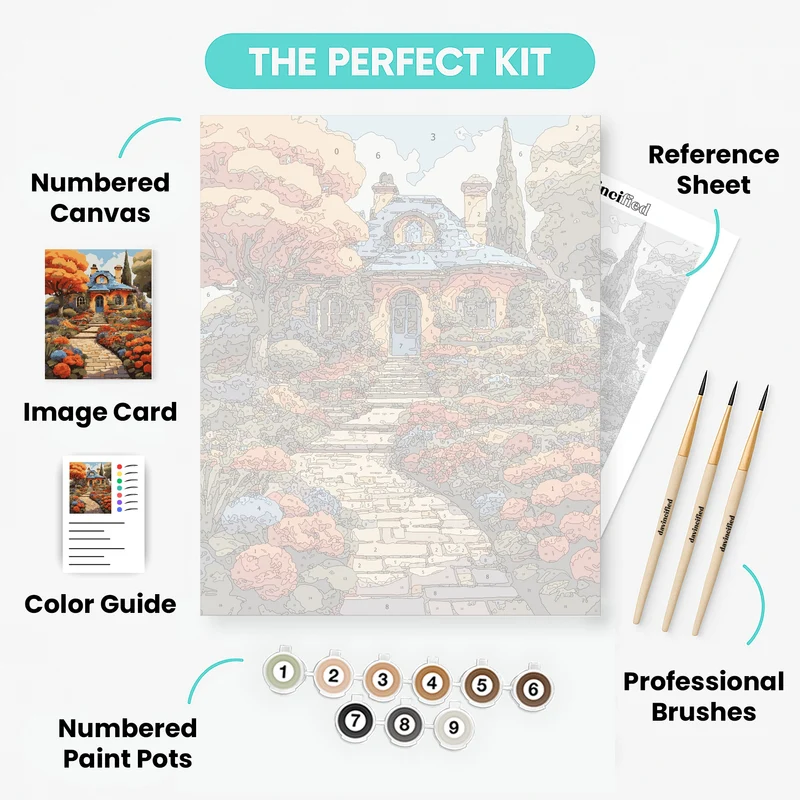 Autumn Cottage - Paint by Numbers Kit