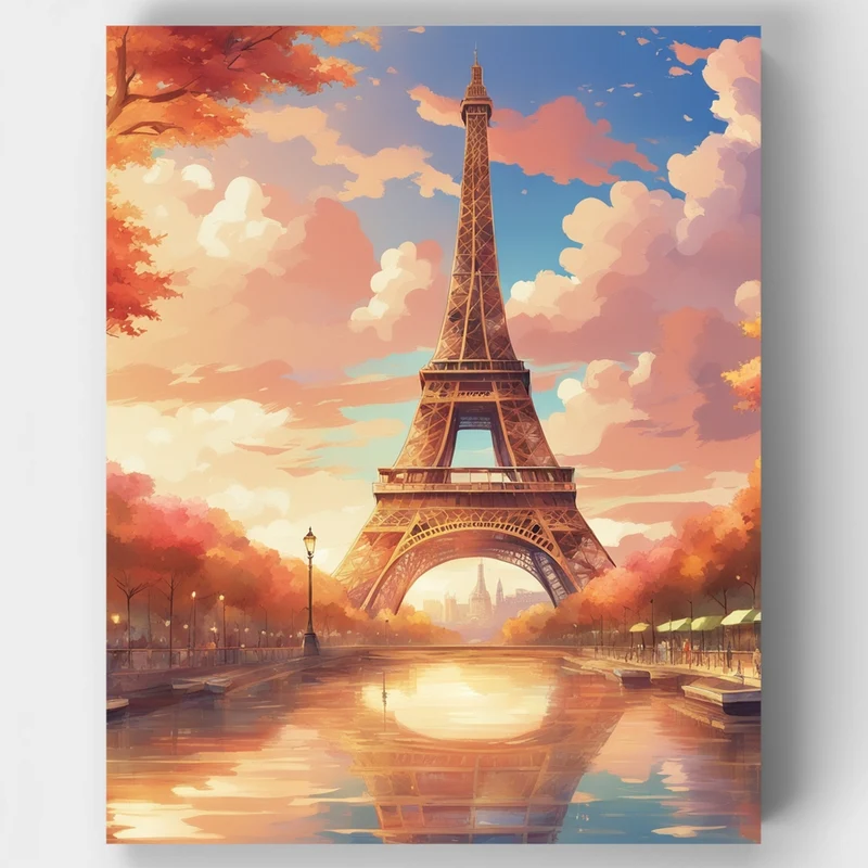 Autumn in Paris - Paint by Numbers Kit
