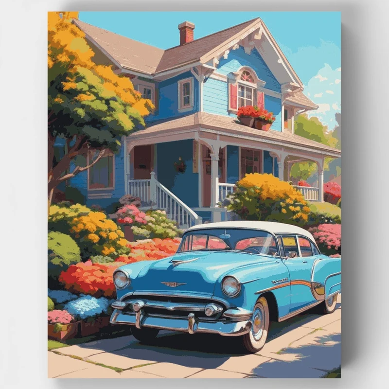 Retro Residence - Paint by Numbers Kit