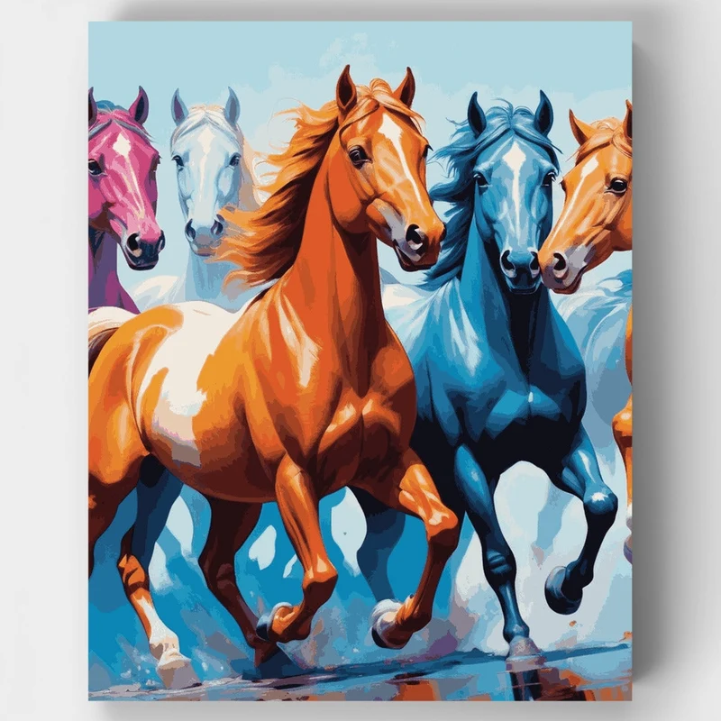 Rainbow Riders - Paint by Numbers Kit