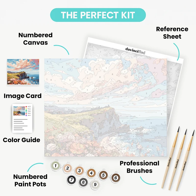 Coastal Blossom - Paint by Numbers Kit